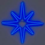 Светодиодная фигура из неона "Полярная звезда" 75см