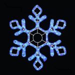 Светодиодная "Снежинка" Синяя мерцающая 75х69 см