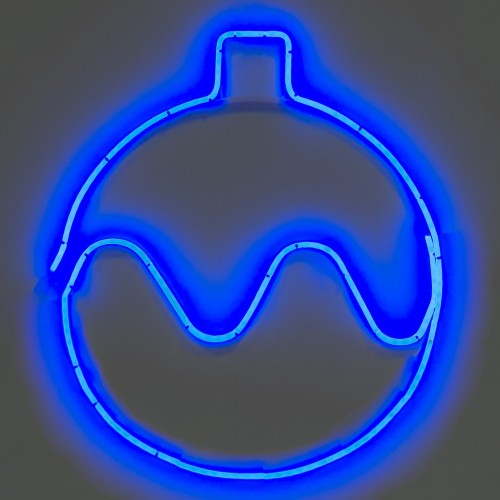 Светодиодная фигура из неона "Новогодний шар" 60см 