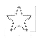 Светодиодная "Звезда" Холодный Белый 30х28см 