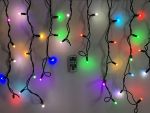 Гирлянда Бахрома 4 x 0,6м 160Led с защитой от влаги IP65 (каучук) RGB с пультом управления