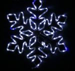 Светодиодная "Снежинка" Бело-синяя с мерцанием 54см