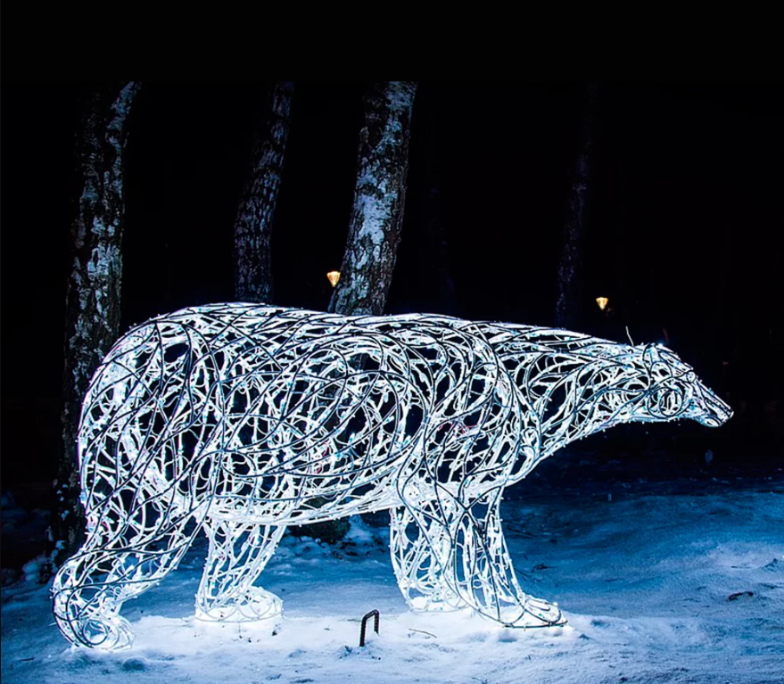 Световая фигура "Медведь" со светодиодной подсветкой 0,9м х 1,8м