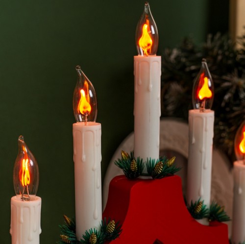 Фигура "Рождественская горка" 7 свечей (эффект огня)