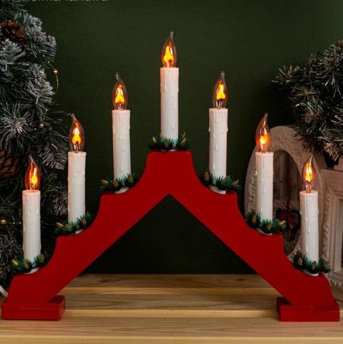 Фигура "Рождественская горка" 7 свечей (эффект огня)