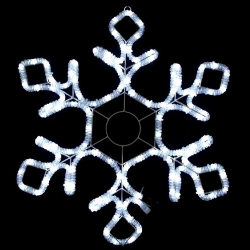 Светодиодная "Снежинка" из дюралайта 79х69 см с защитой IP65 (с мерцанием)
