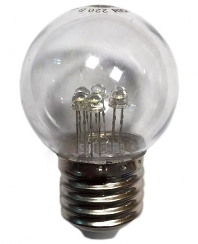 Светодиодная лампа прозрачная "Шарик" 2Вт Е27