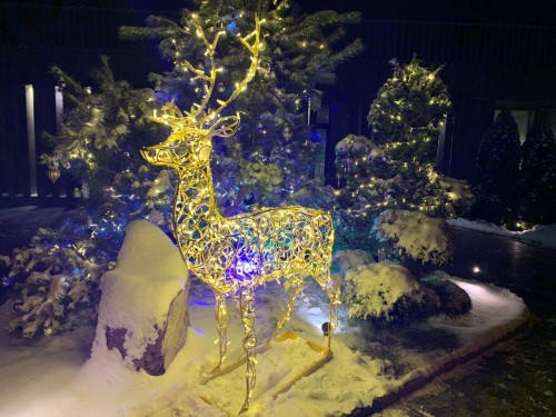 Световая фигура "Олень рождественский" со светодиодной подсветкой 1,6м