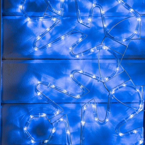 Светодиодная "Снежинка" Сине-Белая с мерцанием 80см