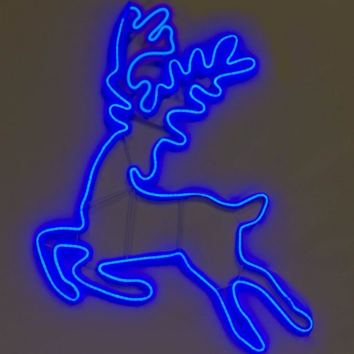 Светодиодная фигура из неона "Бегущий олень" 1,08х1,03 м 