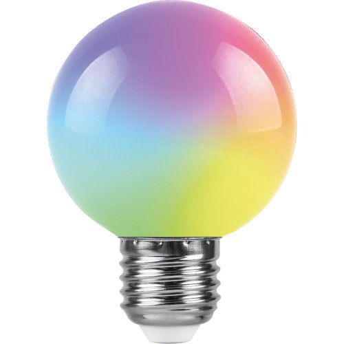 Светодиодная лампа "Шарик" 1Вт Е27 RGB (быстрая смена цветов)