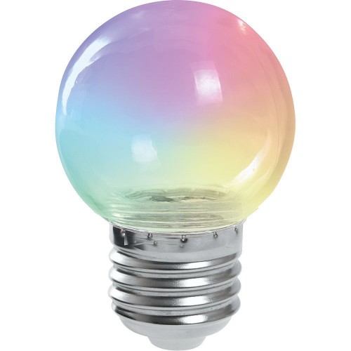 Светодиодная лампа "Шарик" 1Вт Е27 RGB (плавная смена цветов)
